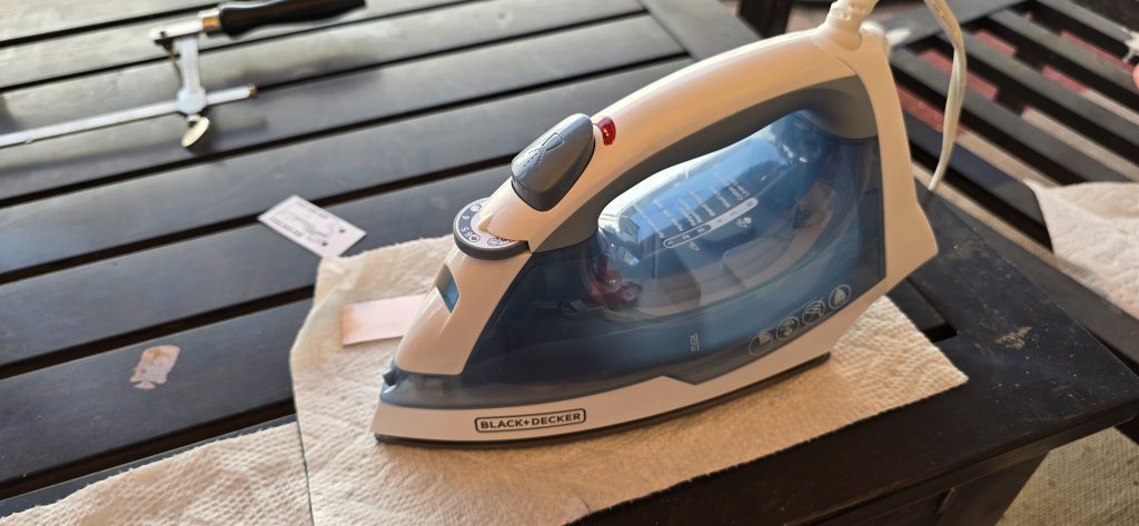 Ironing the circuit to the board