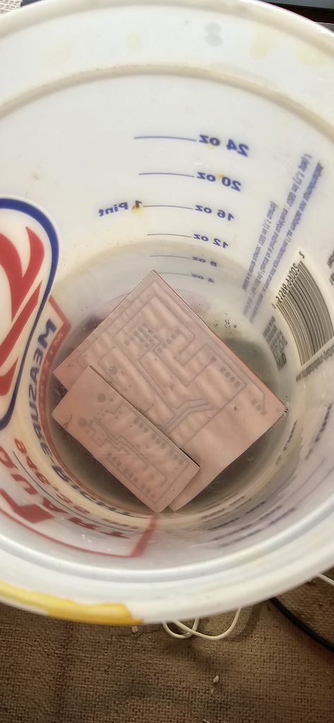 Removing the transfer paper in water